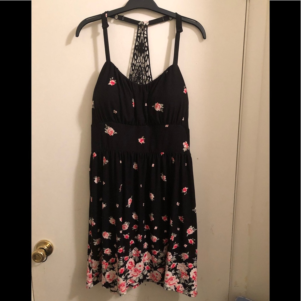 No Boundaries Rose Print Mini Dress